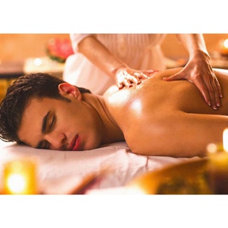 โปสเตอร์ภาพนวดแผนไทย คุณผู้ชาย ไหล่ หลัง Thai Massage&amp;Spa  ขนาด A3 (แนวนอน 200g.) P-136MS