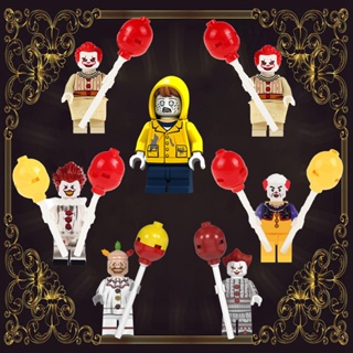 It Pennywise บล็อคตัวต่อ รูปภาพยนตร์สยองขวัญฮาโลวีน ขนาดเล็ก ของเล่นเสริมการเรียนรู้ สําหรับเด็ก DIY