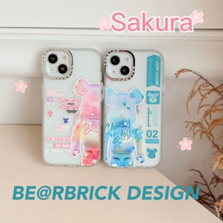 เคสป้องกันโทรศัพท์มือถือ ลาย Bearbrick Sakura สําหรับ iphone 14 Pro Max i14 plus 13 Pro Max i13 13pro 11 Pro Max i11 12Pro 12 Pro Max