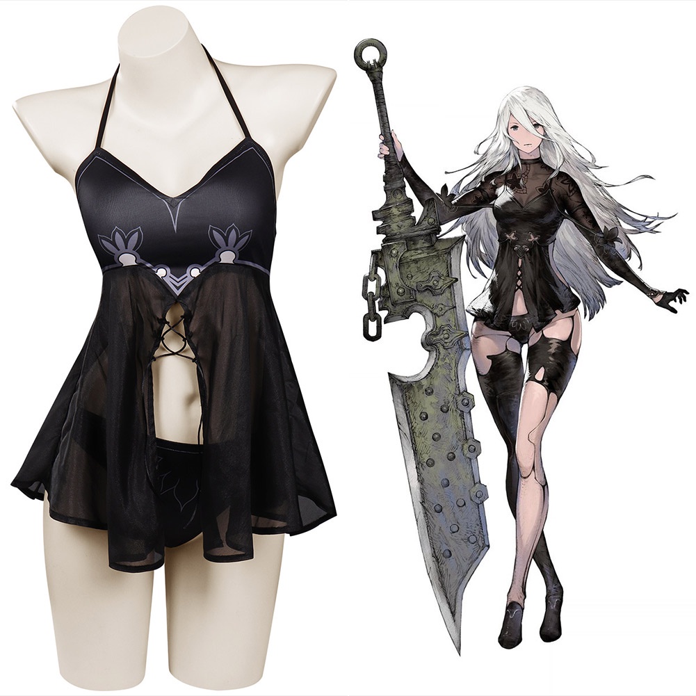 ชุดว่ายน้ําคอสเพลย์-panjue-automata-yorha-สําหรับผู้หญิง-xxl