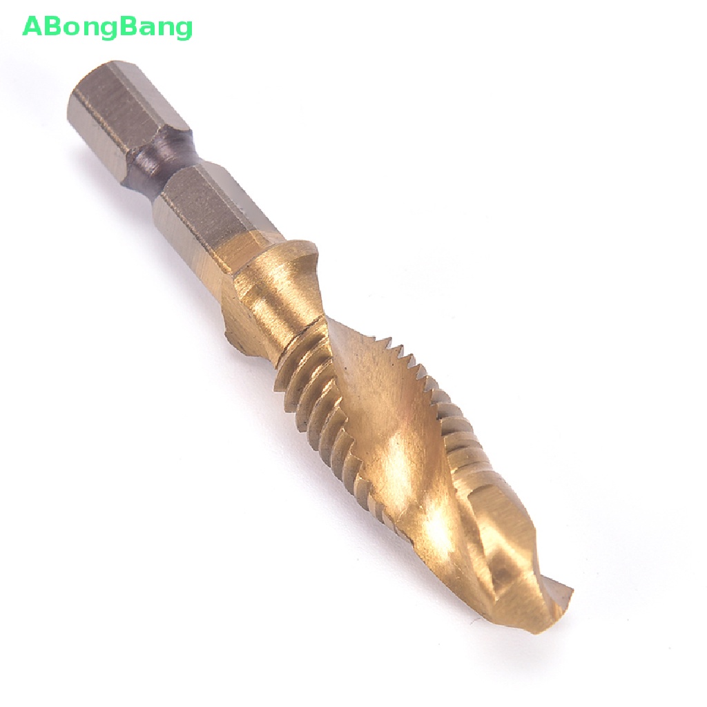 abongbang-m3-m10-ดอกสว่านเกลียว-ชุบไทเทเนียม-ก้านหกเหลี่ยม