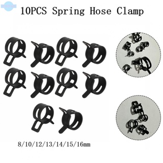[CRAZY SALE]10pcs Black Spring with Fuel Hose Clip Silicone Hose Reusable 5-16mm Hose Clip
