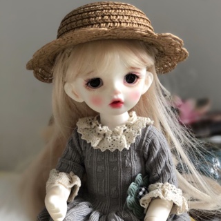 1/3 1/6 Blythe Bjd ตุ๊กตาครีมกันแดดหมวกฟางลูกไม้หมวกฟาง