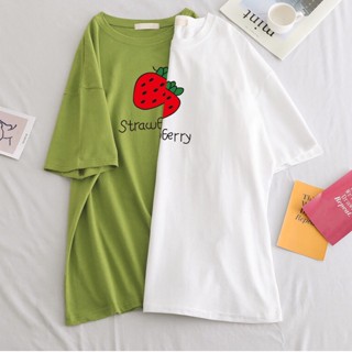 เสื้อขาว เสื้อสาวอวบ 🍓(พร้อมส่ง‼️)🍓เสื้อยืดสไตล์เกาหลี ลายสตอรี่ No.61 เสื้อยืดวินเทจ เสือยืดผู้ชาย