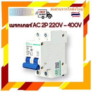 เบรกเกอร์ไฟAC  220-400V 2P 10A,16A,20A,25A,32A,40A,50A,63A IEC/GB