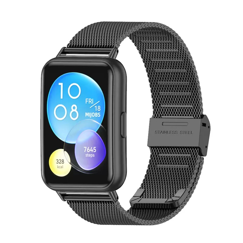 สายนาฬิกาข้อมือ-โลหะสเตนเลส-พร้อมตัวเชื่อมต่อ-สําหรับ-huawei-watch-fit-2-new-fit2