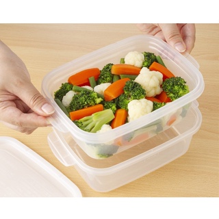 Inomata กล่องพลาสติกสำหรับอุ่นอาหาร นึ่งผัก ด้วยไมโครเวฟ 2 ชั้น  แบบมีกระชอนกรองน้ำ