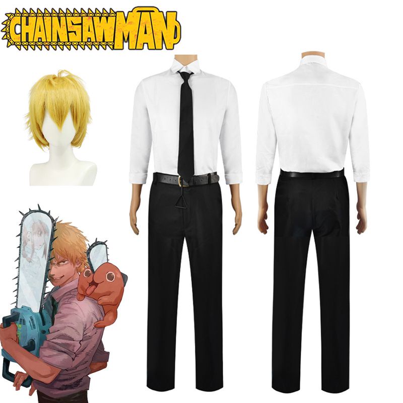 มุมมองเพิ่มเติมเกี่ยวกับ Anime Chainsaw Man Denji Cosplay Costume Halloween Uniform Outfits Fancy Dress Party