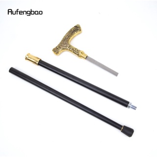 Gold Luxury Eagle Handle Walking Stick with Hidden Plate Self Defense Fashion Cane Plate Cosplay Crosier Stick 90cm