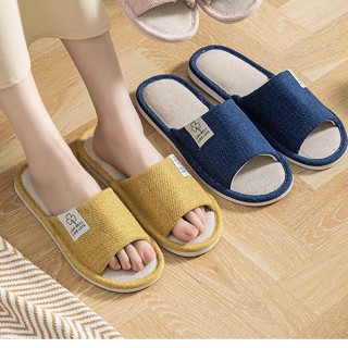 พร้อมส่ง รองเท้า รองเท้าใส่ในบ้าน ( สีพื้น )  ใส่ในออฟฟิศ  พื้นมีกันลื่น สไตล์ญี่ปุ่น BTX08