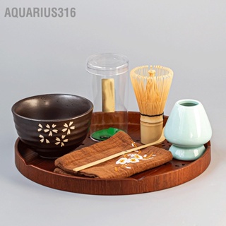 Aquarius316 ถาดไม้ใส่ชา ลายดอกซากุระ สีเขียว สําหรับบ้าน