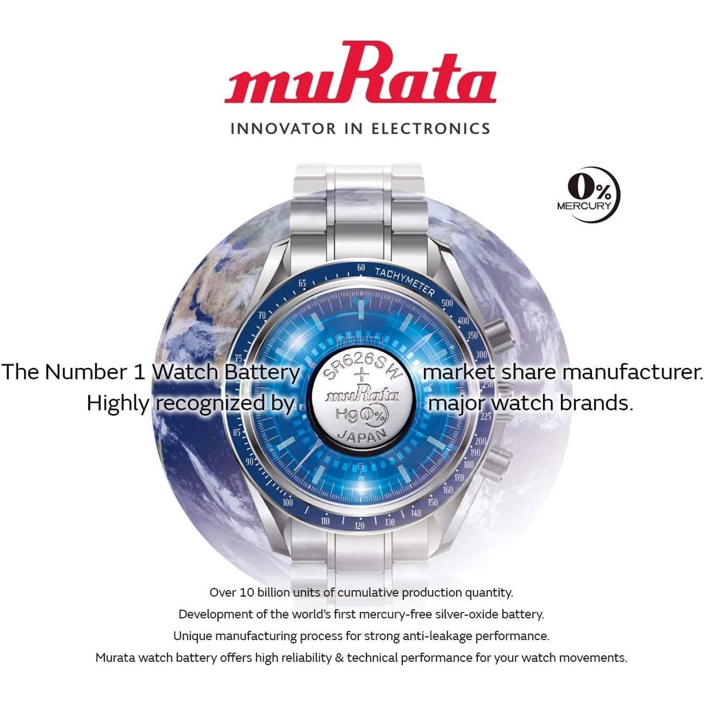 ถ่านกระดุม-murata-379-sr521sw-แพ็คเกจใหม่-silver-oxide-battery-1-55v-coin-ถ่านนาฬิกา-made-in-japan-exp-2025