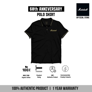 สินค้า Marshall Travel เสื้อโปโล รุ่น 60th Anniversary Polo shirt / เสื้อลำลอง / เสื้อยืด / เสื้อสีดำ /ใส่ทางการได้คอเสื้อไม่ตก