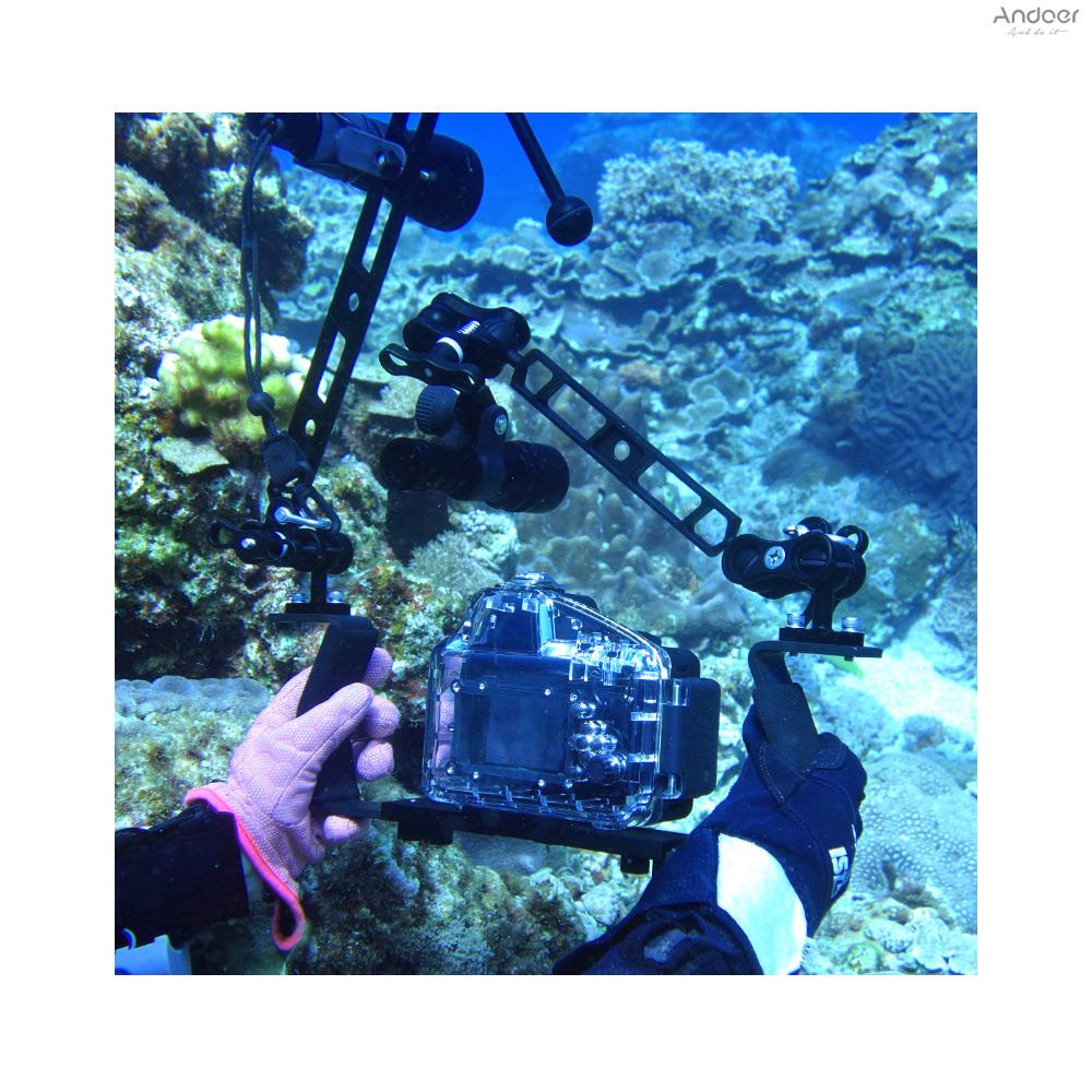 1-ball-clamp-butterfly-clip-arm-dual-holder-mount-for-underwater-photography-diving-light-system-for-action-camera-flashlight-arms-system