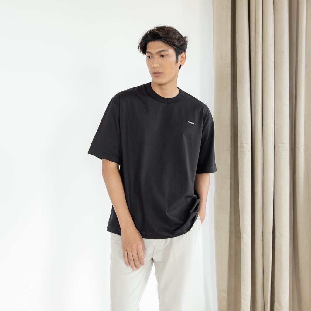 ๑bwcb-เสื้อยืด-oversize-เสื้อยืดสีพื้น-oversize-set-basic