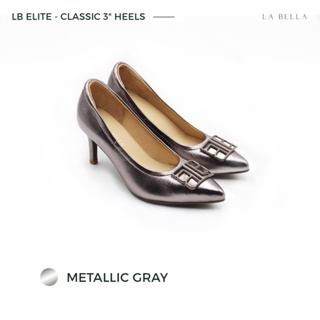 สินค้า LA BELLA รุ่น LB ELITE CLASSIC 3 HEELS  - METALLIC GRAY