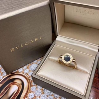 Bvlgari แหวนเพชร เงินสเตอร์ลิง สองด้าน สีโรสโกลด์ แฟชั่น P831