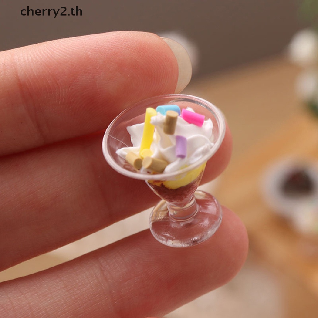 cherry2-โมเดลแก้วไอศกรีมจิ๋ว-1-12-สําหรับตกแต่งบ้านตุ๊กตา-1-ชิ้น