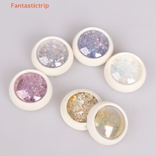 Fantastictrip 6 ชิ้น / เซ็ตเล็บแวววาว DIY เกล็ดเล็บหกเหลี่ยมผงแวววาวเมอร์เมดเลื่อมแฟชั่น