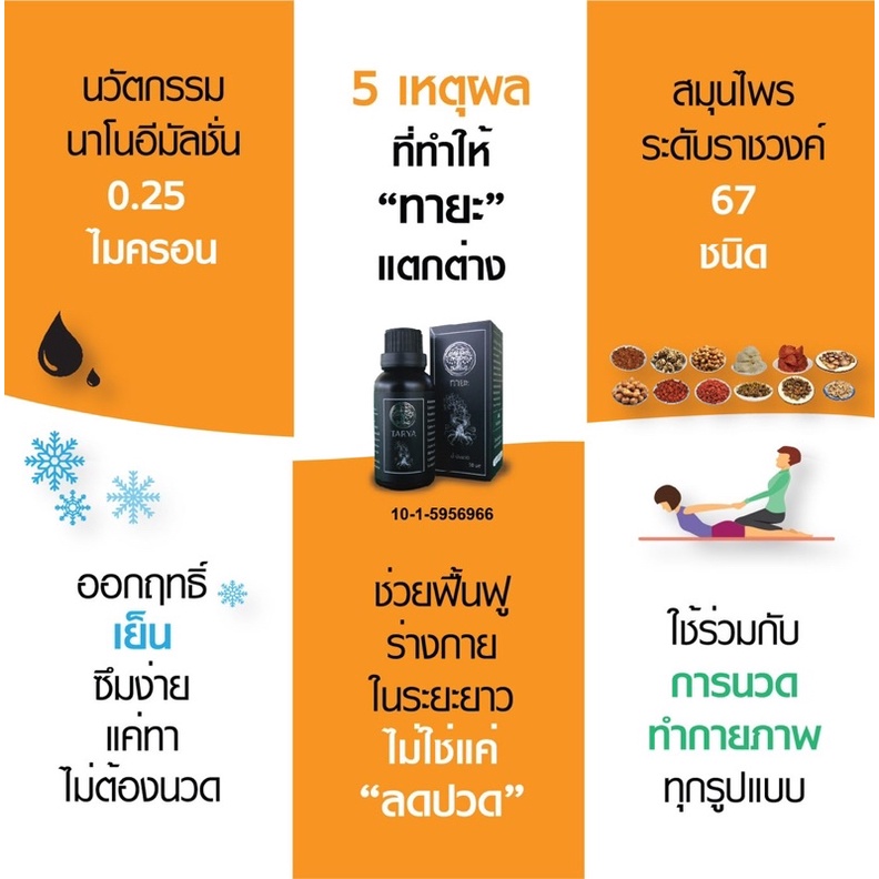 น้ำมันนวดทายะ-tarya-สูตรลับสมุนไพรวัดเส้าหลิน-หมดอายุ-1-4-67-30-ml