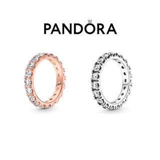 สินค้า (พร้อมส่งทีไทย) Pandora Pandora แหวนอัญมณีนิรันดร์ สีโรสโกลด์ สําหรับผู้หญิงP65
