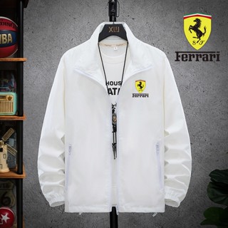 พร้อมส่ง เสื้อแจ็กเก็ตกีฬา ลาย Ferrari แฟชั่นฤดูใบไม้ผลิ สไตล์เกาหลี สําหรับผู้ชาย 1 ชิ้น