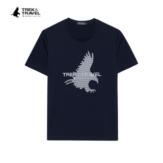 Trek&amp;travel เสื้อยืดลําลอง ผ้าฝ้าย แขนสั้น คอกลม พิมพ์ลาย German Flying Eagle แฟชั่นฤดูใบไม้ผลิ สําหรับผู้ชาย ใหม่