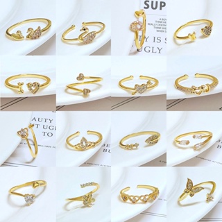 ภาพหน้าปกสินค้าแหวนทอง แฟชั่นแหวนทอง ฟรีไซต์ ใส่ได้ทุกนิ้ว แหวนแฟชั่นแนวเกาหลี M020A ซึ่งคุณอาจชอบราคาและรีวิวของสินค้านี้