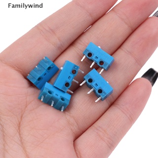 Familywind&gt; ปุ่มสวิตช์ไมโครเมาส์ ลายจุด สีขาว สีฟ้า 0.74N 5 ชิ้น
