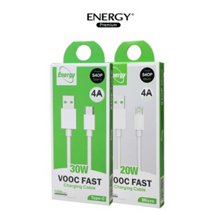 Energy premium สายชาร์จ &amp; ซิงค์ V00CC Fast 4A FOR Micro/Type C รุ่น S4OP สายชาร์จเร็ว super fast charge