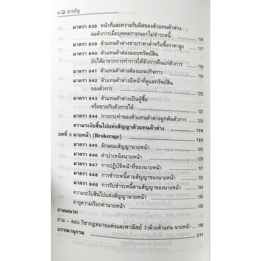 หนังสือ-หลักกฎหมายแพ่งและพาณิชย์ว่าด้วยตัวแทนนายหน้า-ดร-ปรีดา-โชติมานนท์-มีรูปสารบัญ