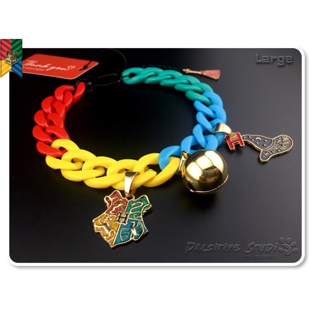ปลอกคอ-สร้อยคอสำหรับน้องหมาและน้องแมวสุด-trendy-ลาย-hogwarts-จาก-harry-potter-collection-pet-collars-large-size
