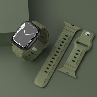 ภาพหน้าปกสินค้าสายนาฬิกาข้อมือซิลิโคน สําหรับ Apple Watch band 49 มม. 45 มม. 41 มม. 40 มม. 44 มม. 38 มม. 42 มม. iWatch serie 3 5 6 se 7 8 Ultra band ที่เกี่ยวข้อง