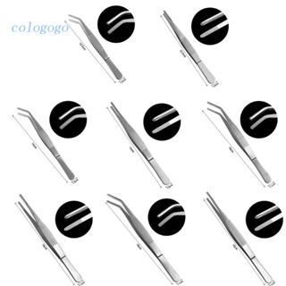 COLO Stainless Steel Tweezers 12.5/14/16/18 for cm Tweezers Non-Slip Straight Tweezer