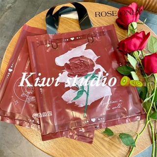 KiwiStudio ถุงใส่ของขวัญ ถุงพลาสติกใส่ของขวัญ insกระเป๋าใส่เสื้อผ้าสไตล์วินเทจ🌹2 บาท 1 ชิ้น（SK0057）