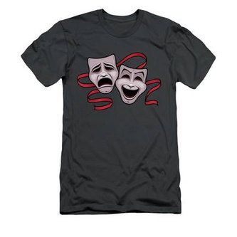comedy-and-tragedy-theater-masks-t-shirt-เสื้อครอปสายฝอ-เสือยืดผู้ชาย-เสื้อแฟชั่นผญ2022-อื่นๆ-เสื้อคนอ้วนผญ