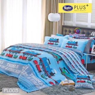 Satin Plus ชุดผ้าปูที่นอน (รวมผ้านวม) พิมพ์ลาย PL003 ลิขสิทธิ์แท้