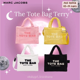 Marc Jacobs small  terry tote bag (Pre-order) โท้ทผ้ากำมะหยี่ขนนุ่มนิ่ม น่ารักมากๆ ตัวซิปเปิดปิด พร้อมสายสะพายข้าง