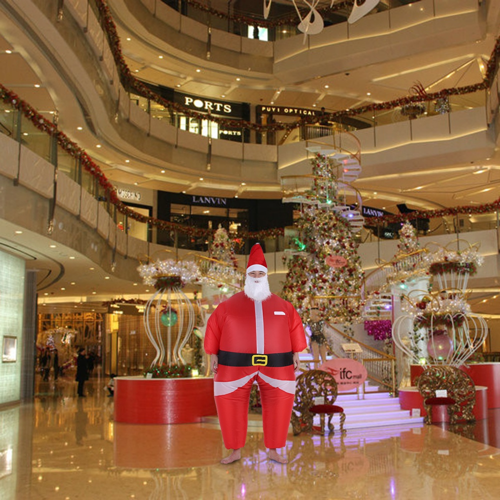 ภาพสินค้าชุดคอสเพลย์ ซานตาคลอส กวางเอลก์ แบบเป่าลม พร็อพปาร์ตี้ฮาโลวีน คริสต์มาส สําหรับเด็ก และผู้ใหญ่ จากร้าน topgeehk.th บน Shopee ภาพที่ 5