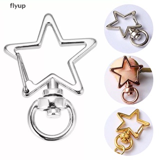 Flyup พวงกุญแจ จี้รูปดาว ตะขอก้ามปู DIY 10 ชิ้น