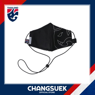 สินค้า Changsuek ช้างศึก หน้ากากผ้าสีดำลายช้างไทย เนื้อผ้าDRY-TECH หนา 3 ชั้น รุ่น Changsuekthai