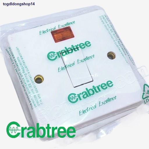 จัดส่งจากประเทศไทยสวิทซ์แอร์ เบรกเกอร์แอร์ 20A 32A ขาว CRABTREE Control ...