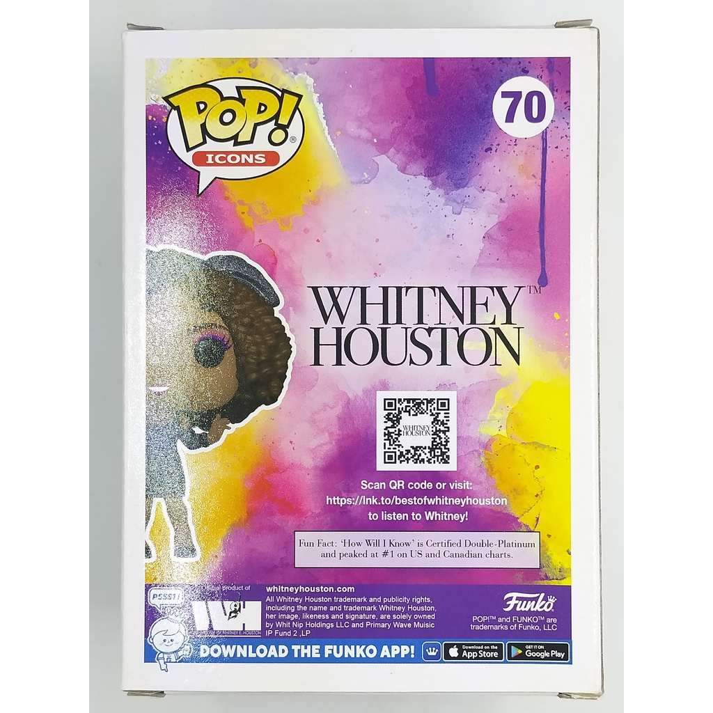 funko-pop-icons-whitney-houston-whitney-houston-กากเพชร-70-กล่องมีตำหนินิดหน่อย