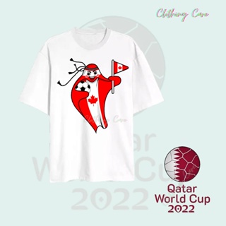 KATUN PRIA Adult Tops FIFA World Cup Qatar 2022 Canada T-Shirt Canada Flag T-Shirt Canada T-Shirt Mascot T-Shirt Cotton