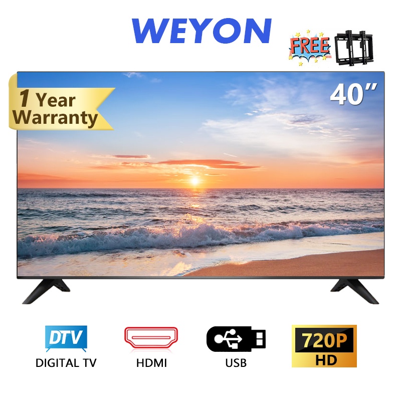 ภาพหน้าปกสินค้าWEYON ทีวีดิจิตอล 40 นิ้ว Full HD LED Digital TV (รุ่น W-40 ทีวีจอแบน) ไม่ต้องใช้กล่องทีวี 40'' โทรทัศน์