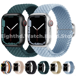 ภาพหน้าปกสินค้าสายนาฬิกาข้อมือ แบบถัก ยืดหยุ่น สําหรับ Apple Watch Series Ultra 8 7 6 SE 5 4 3 2 1 iWatch ขนาด 49 มม. 41 มม. 45 มม. 44 มม. 42 มม. 40 มม. 38 มม. ที่เกี่ยวข้อง