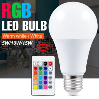 หลอดไฟสปอตไลท์ E27 Smart LED RGB หรี่แสงได้ 5 10 15 20 25W 85-285V หลากสีสัน สําหรับตกแต่งบ้าน