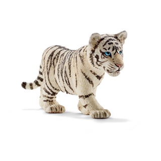 Schleich 14732 Tiger Cub, สีขาว (โลกแห่งธรรมชาติ - ชีวิตป่า) ฟิกเกอร์พลาสติก