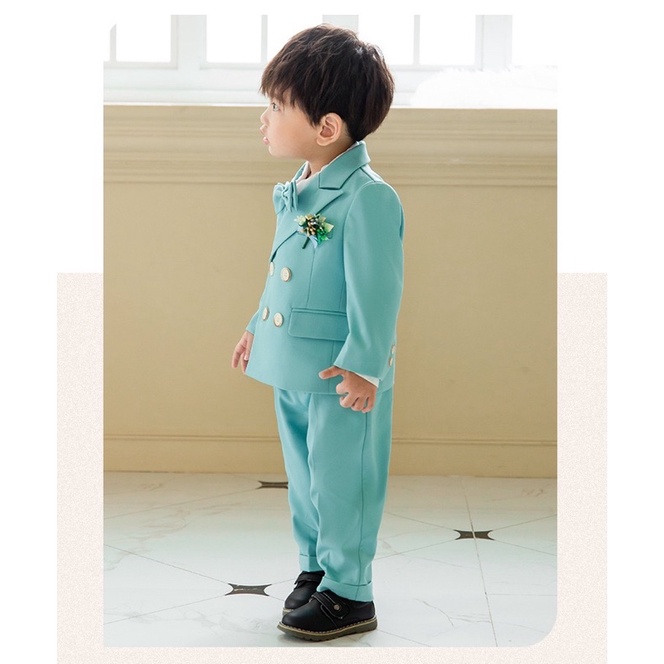 ชุดออกงานเด็กชาย-5-ชิ้น-ชุดสูทเด็กชายสไตล์เกาหลี-สีฟ้ามิ้น-เขียวมิ้น-โอปป้า-เนื้อผ้าสวย