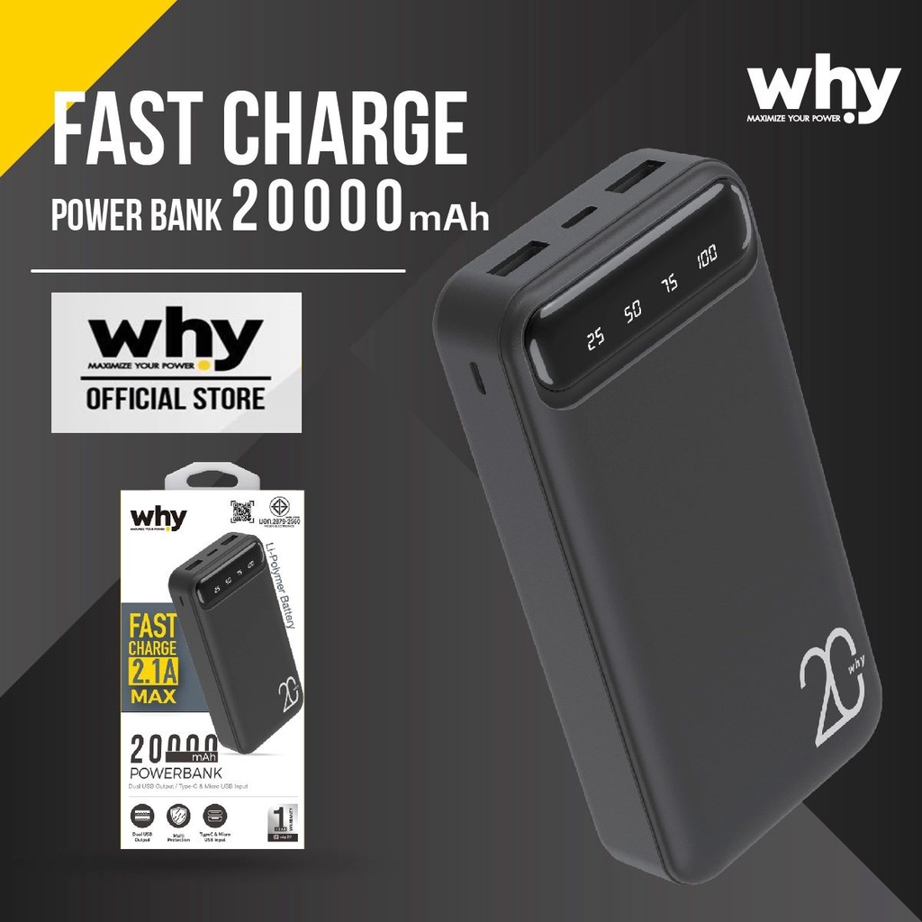 powerbank-แบตสำรอง-20-000-mah-เชื่อมต่อพอร์ตได้ทั้ง-usb-type-a-และ-type-c-ชาร์จไวด้วยระบบ-fast-charge-ชาร์จอุปกรณ์ได้พร